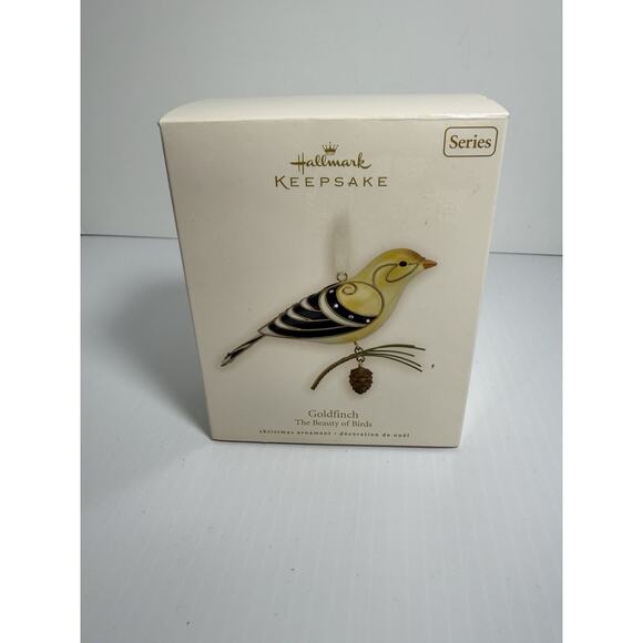 2008 Hallmark Keepsake “Goldfinch “ #4 in The Beauty of Birds Series Boxed - Picture 2 of 10